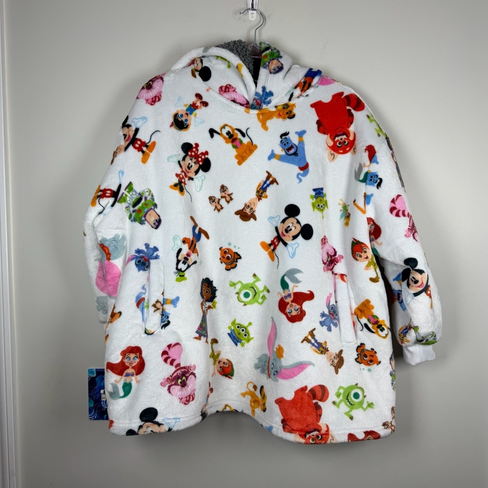 Disney 100 Year Anniversary Disneyland Sherpa Lined Character Hoodie Sweater OS